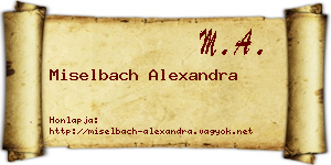 Miselbach Alexandra névjegykártya